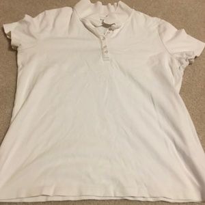 5/$10 Studio Works White Medium Short-Sleeve T-Shirt Polo